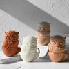Силиконовая форма для свечей в форме совы для DIY ароматизированных поделок и домашнего декора, многоразовая и легко извлекаемая