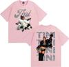 2026 Singer Tini Stoessel Album Double Sided Print T Shirts Men Women Fashion Aesthetic Vintage Tshirt 100 Cotton Tshirt