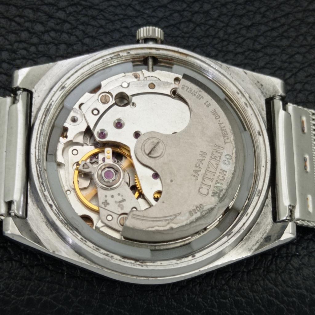 ВИНТАЖНЫЕ АВТОМАТИЧЕСКИЕ ЧАСЫ CITIZEN 8200 ЯПОНИЯ МУЖСКИЕ СИНЕГО ЦВЕТА циферблата a709310-1