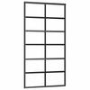 Vidaxl Drzwi Przesuwne Z Osprzętem, 102X205 Cm, Szkło Esg I Aluminium
