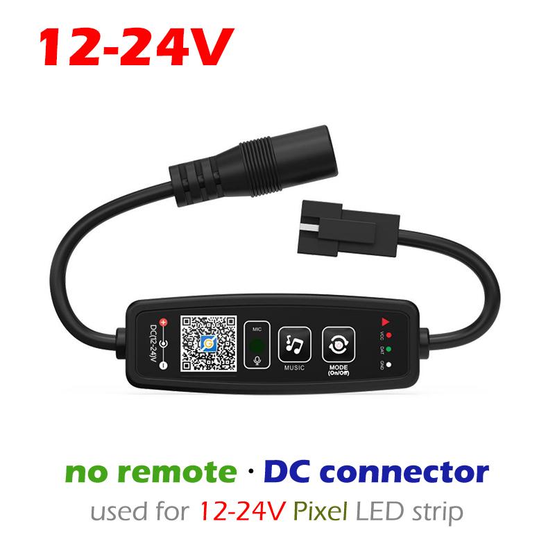 Bluetooth-контроллер светодиодной пиксельной ленты WS2811 WS2812B для лент Dream Color, управление через BT APP, музыкальное управление, пульт дистанционного управления на 28 клавиш