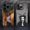 Чехол для телефона Singer M-Marilyn M-Manson для iPhone 16,15,14,13,12,11,Pro,XS,Max,Plus,Mini,SE4,E Черный Матовый Ударопрочный Чехол