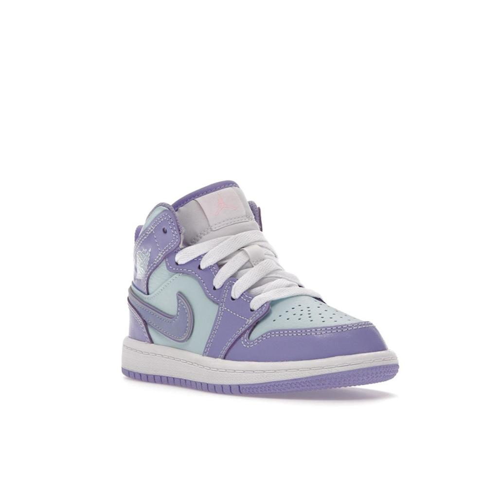 Air Jordan 1 Mid PS Purple Pulse Glacier Blue Kids Sneakers Arctic-Punch 640734-500
