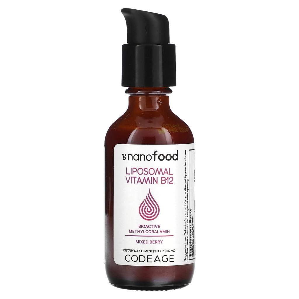 Липосомальный Витамин B12, Вкус Смешанной Ягоды, 59,2 мл (2 жидких унции)