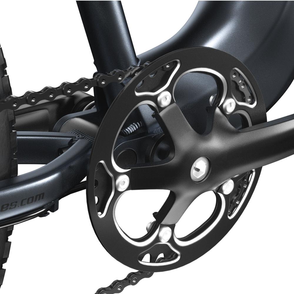 Shengmilo Электрический горный велосипед MX05 26", двигатель 500 Вт, аккумулятор Samsung 840 Вт·ч, толстые шины, двухподвес, 7-скоростная трансмиссия Shimano для езды по городу и по бездорожью