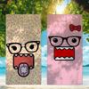 Мультяшное полотенце D-Domo K-Kun Быстросохнущие пляжные полотенца подходят для бассейнов, кемпинга, йоги и спортзала