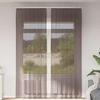 VidaXL Voile Curtains with Rod Pockets 2 Pcs Brown, Net Curtain, Sheer Curtain, Window Voile, Treatment 4102175