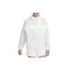 Solid Color Hooded Pullover Long Sleeve Jacket Women Jackets White DA7658-100