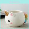 Креативная керамическая кружка-единорог с золотым рогом, расписанная вручную, для любителей кофе