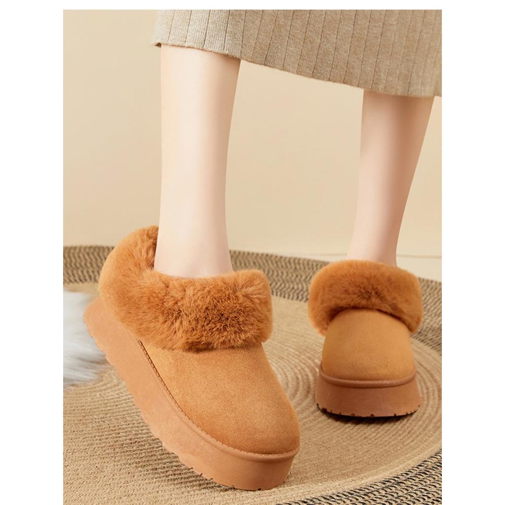 Snow Boots for Women with Thick Velvet Short Boots, Cotton Boots with Soft Soles, Children's Cold Resistant and Warm Cotton Shoes