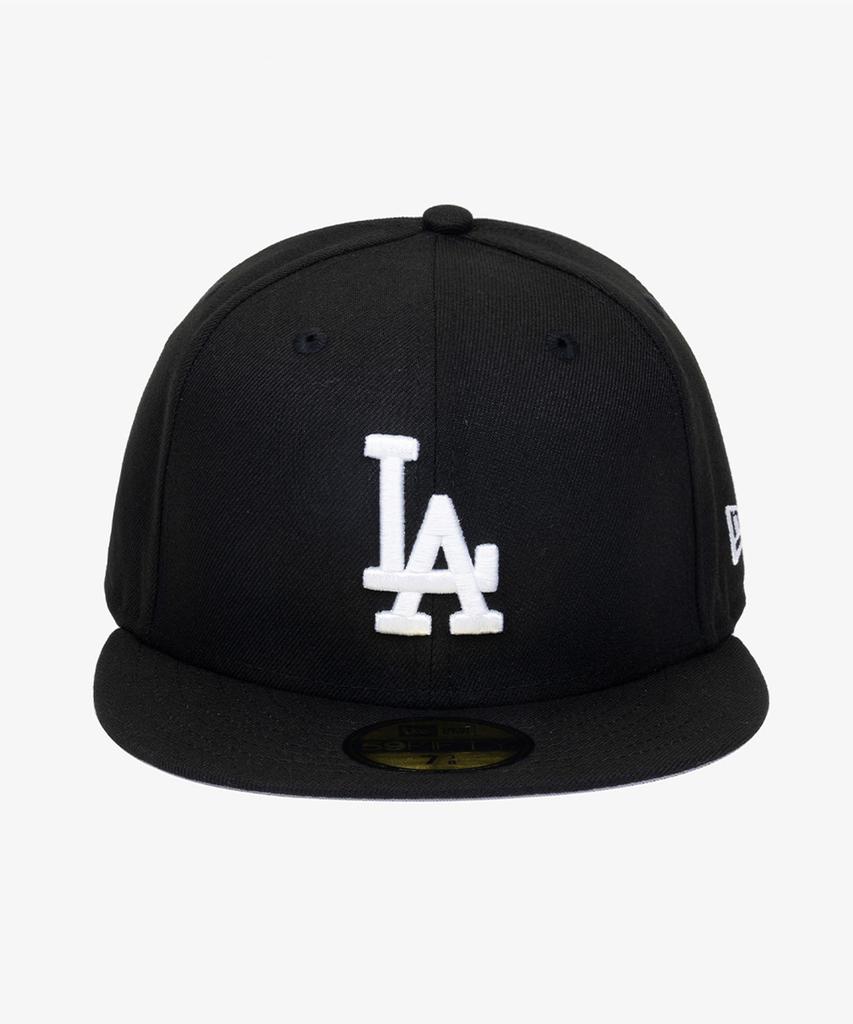 New Era Кепка MLB La Dodgers Базовая Приталенная Черно-Белая