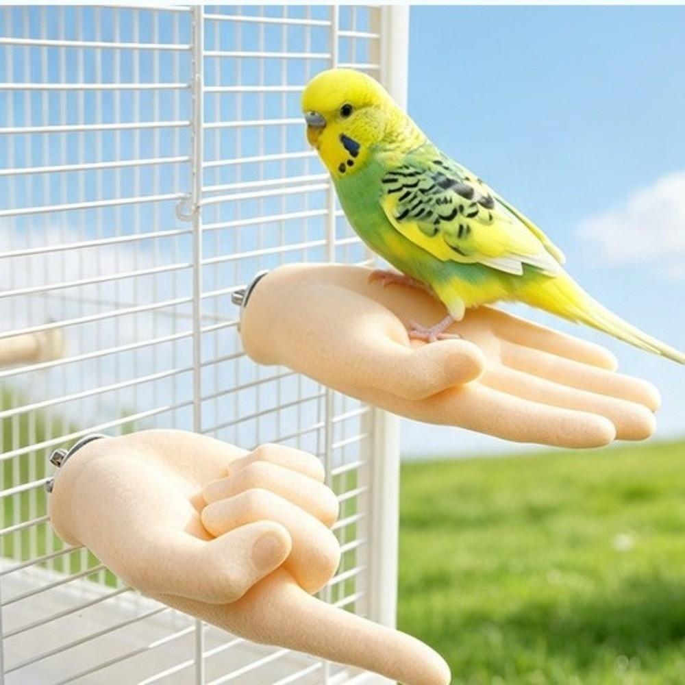 Wear Resistant Fake Hand Bird Resting Pole Non-Slip Parrot Training Stand Bird Cage Accessories
