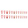 24pcs Detachable Nail Tips Black Blue Press On Nails Full Cover Fake Nails Long Ballerina French