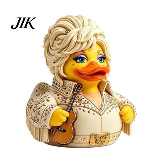 Unique Plastic Duck Collectibles Charming Novelty Ornament, Musical Theme with Guitar Collectible Gifts for Musicians Decor, Decorative Sculpture