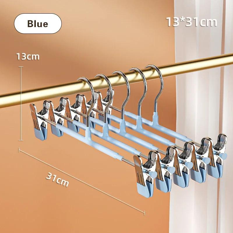 5 шт. ветрозащитная металлическая вешалка для одежды, домашних брюк, пальто, нескользящие сушильные вешалки с регулируемыми зажимами, органайзер для хранения в шкафах
