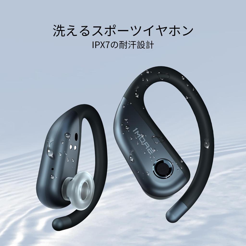 1MORE Fit S50 Наушники Спортивные наушники с Bluetooth Air EQ IPX7 Быстрая зарядка 38 часов для бега и тренировок Открытого типа - 5.3, Костная проводимость, Поддержка,