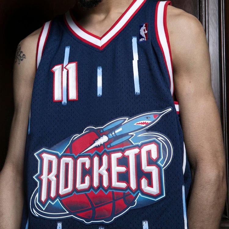 Mitchell & Ness Хьюстон Рокетс Выездная 2002 03 Яо Мин Swingman Джерси SMJYGS18174-HRONAVY02YMI
