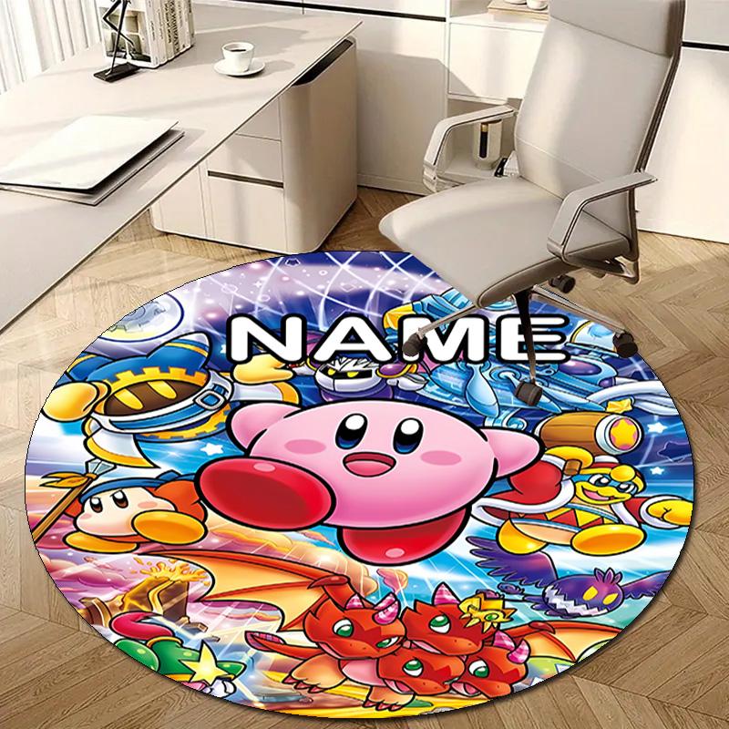 Personalized K-Kirby Round Chair Office Rug - Perfect for Mat, Office Chair & More - Ideal Gift for Birthdays and Holidays