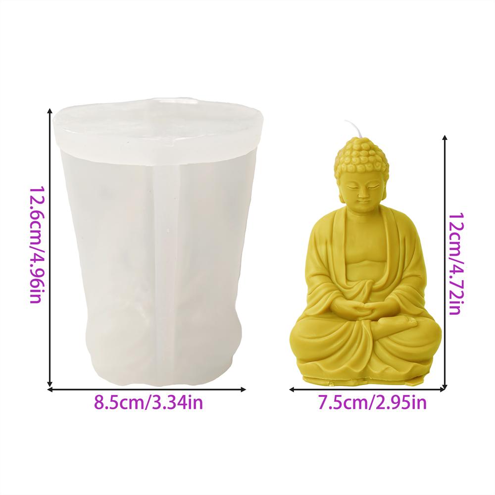 Большой размер Будда Силиконовая форма Формы для свечей из воска Форма для смолы Гипс Бетон Форма Форма Украшения для дома и сада Форма для рукоделия