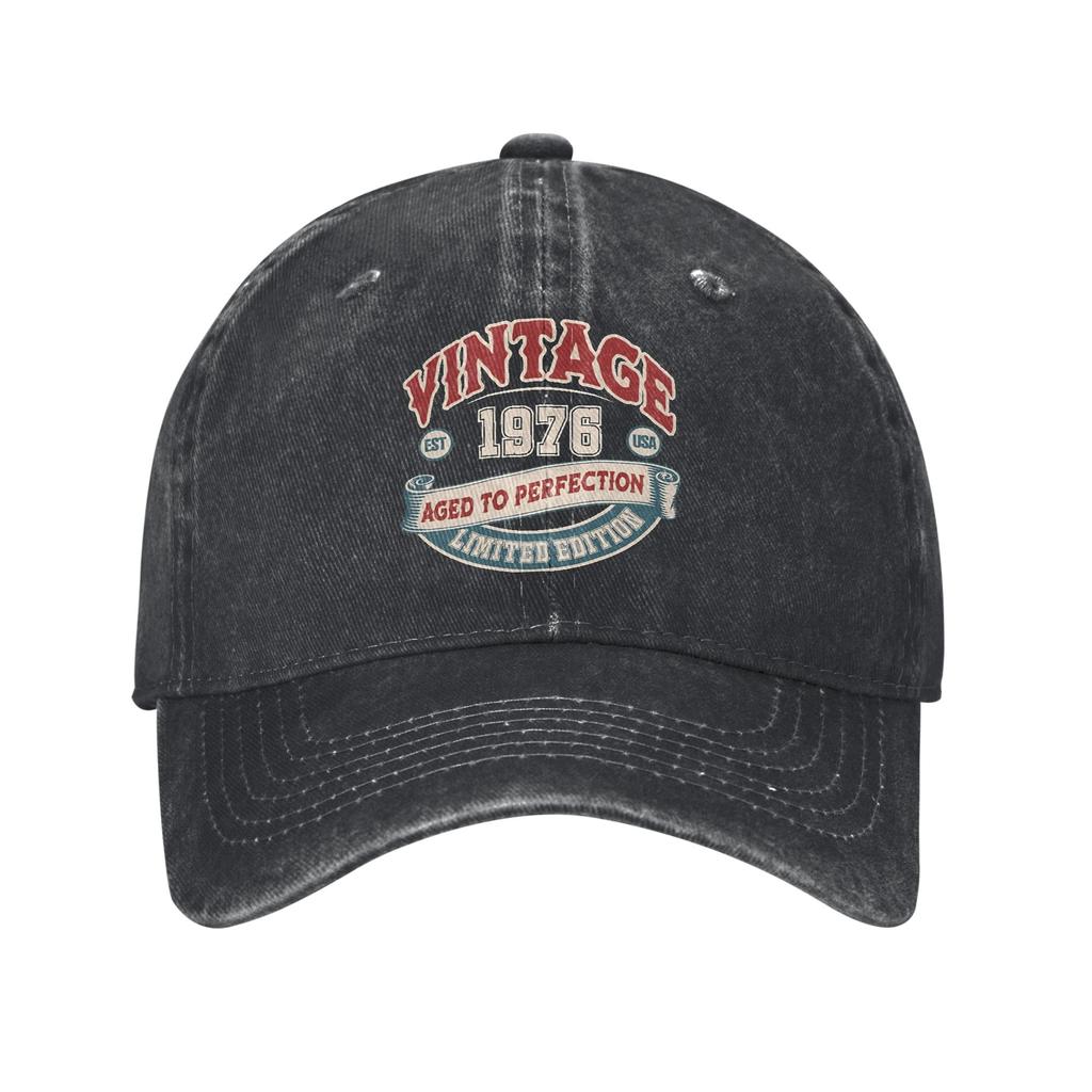 Vintage Born In 1976 aged 50 Trucker Hat Outfit For Unisex Baseball Caps 50 birthday Retro Wear Sun Caps Adjustable