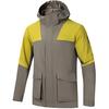 Outdoor Series Color Block Hooded Raglan Long Sleeve Windbreaker Men Jackets Brown Brown-Yellow 152446602S-6