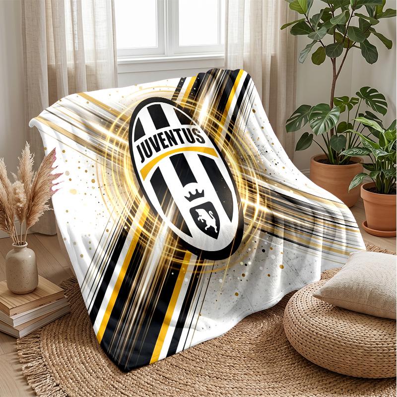 Juventus FC Theme blanket Soft Flannel Blanket Plush Throw Blanket Cozy Sofa Bed Blanket for Home Decor