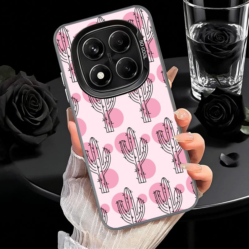 Ударопрочный чехол для телефона с рисунком кактуса для Xiaomi Redmi Note 15 14 13 12 Pro Plus 11 11S 11T 5G Чехол Защита от падения Fundas