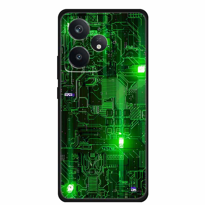 Чехол для телефона Realme Neo 7 Задняя крышка Чехол Ударопрочный Черный Силикон Мягкий Funda Для Realme Neo7 5G Чехол Coque Ударопрочный Capas