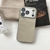Чехол из plating-кожи для iPhone 17 Air 16 13 14 11 12 15 Pro Max Plus Чехол Защита объектива камеры Жесткая крышка