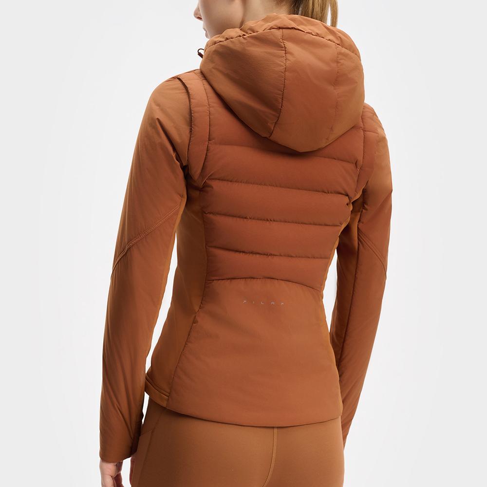 New FILA Fitness Puffer Jacket Women's Chestnut Brown A11W441904F-BN