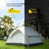 Палатка для улицы, полный комплект, кемпинг, складной, портативный, автоматический, двухслойный, утолщенный, серебристый, с клеем, защита от солнца, защита от дождя
