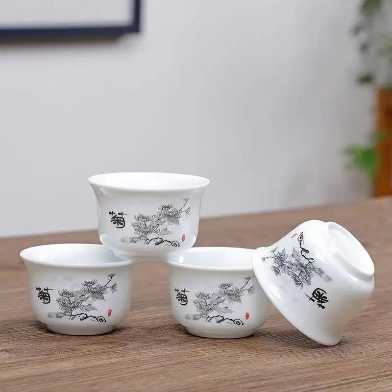 4 шт. Керамический набор для чая «Кунг-фу», чашки и кружки, исинский чайник, чайная утварь, самовар, чайник, гайвань, шу, чайник для пуэра, заварник