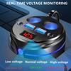 Auto Socket Lighter Adapter,Car Charger 2 USB QC and 2 Socket Cup Shape Auto Socket Lighter Splitter with LED Voltage Display Atmosphere Dual On/Off