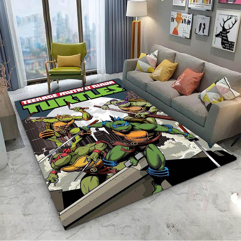T-Teenages-mutant-Ninjas-Turtles Film Movie 3D Carpet Rug Art for Room Decor Home KidsDoor Gift Kids Area Rug Non-slip Floor Mat