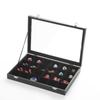 PU Leather Velvet Jewelry Box Wooden Jewelry Display Case Jewelry Organizer Holder  Gift