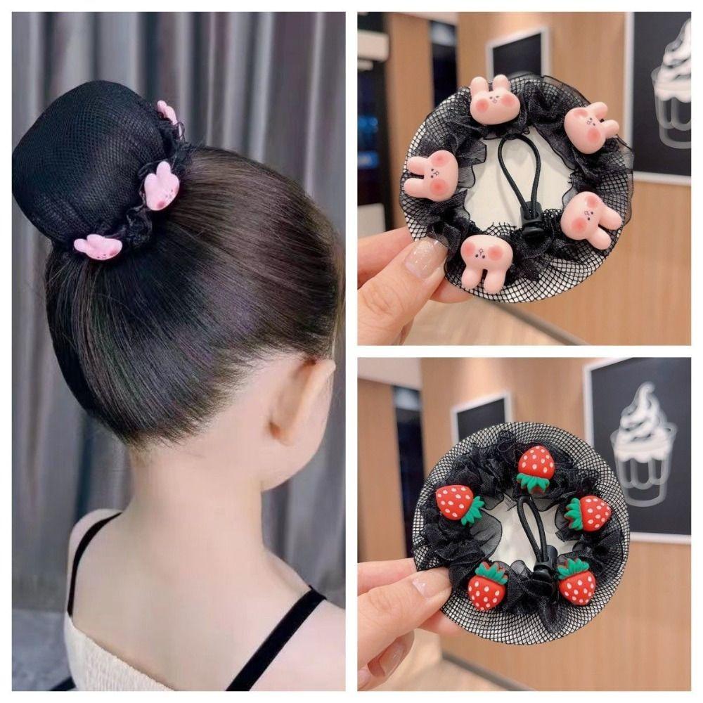 Модный головной убор, балетная сетка для волос, дышащая сетка для волос, булочка для волос, эластичная сетка для волос для девочек, дети
