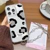 Чехол-браслет с цепочкой для iPhone 17 16 15 13 14, Air 17 12 14 16 Pro 17 14 16 Pro Max, с милым узором в виде сверкающих бриллиантов и ремешком.