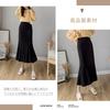 ORWZDCO Long Knit Solid High Loose Perfect for Winter Women's Skirt, Mermaid, Color, A-Line, Flared, Elastic, Waist, Fit, Slimming, Casual, Thick,