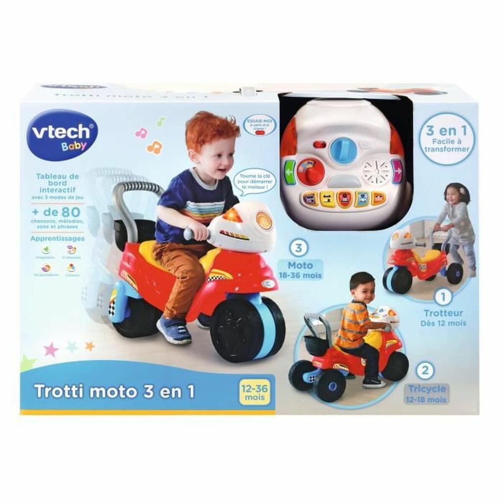 Трехколесный велосипед Vtech Baby Trotti Moto 3 в 1 (EN)