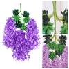 12 шт. искусственных цветов глицинии, устойчивых к ультрафиолетовому излучению, искусственные цветы глицинии, подвесные искусственные цветы, виноградная лоза для патио, вечеринки, украшения для дома и интерьера