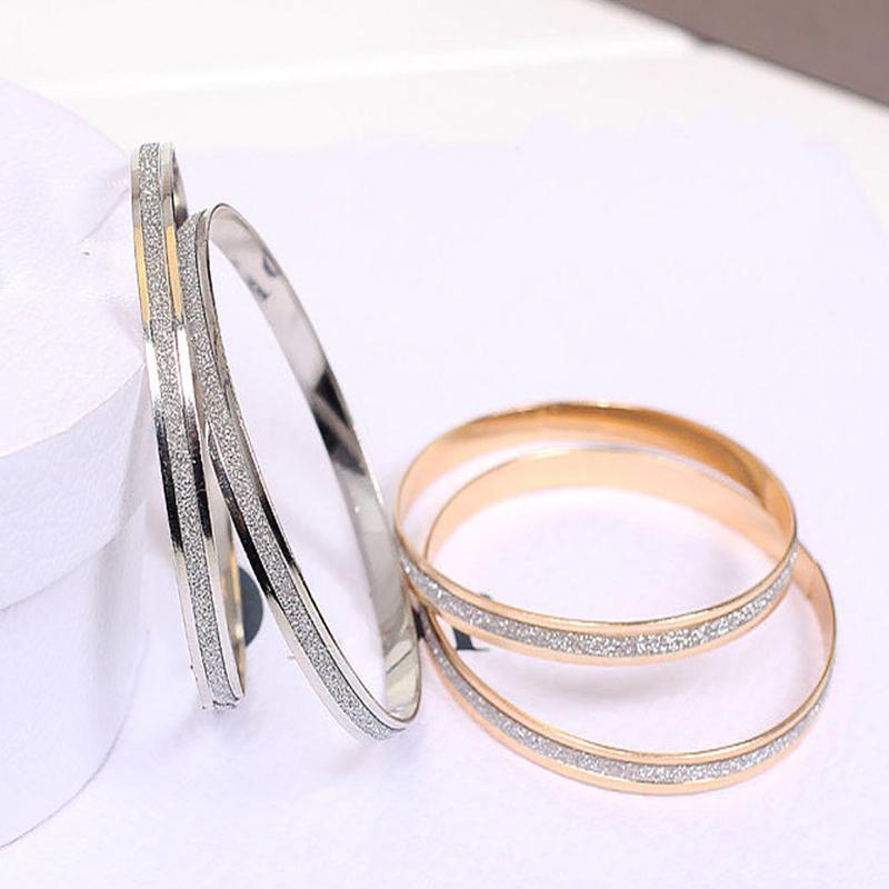 Роскошный круглый браслет для женщин, матовый женский браслет, двойной браслет, ювелирные изделия