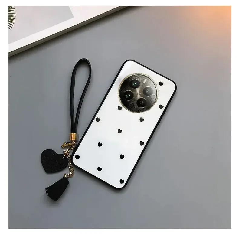 Для Honor Magic 7 Pro Magic7 Love Heart закаленное стекло ударопрочный жесткий чехол для Honor Magic 6 Pro 5 7Lite 7pro кисточка шнурок мягкий край чехол