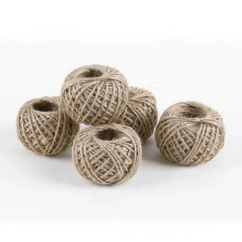 30 м натуральный джутовый канат из мешковины пеньковая веревка подарочная упаковка веревка принадлежности для мероприятий и вечеринок