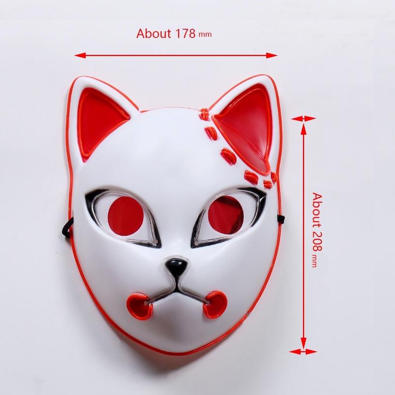 Убийца Демонов Танджиро Маска Кимецу Но Яиба Сабито Маскарилла Аниме Маски Макомо Косплей Маски Хэллоуин Костюм Тушь Светодио дный