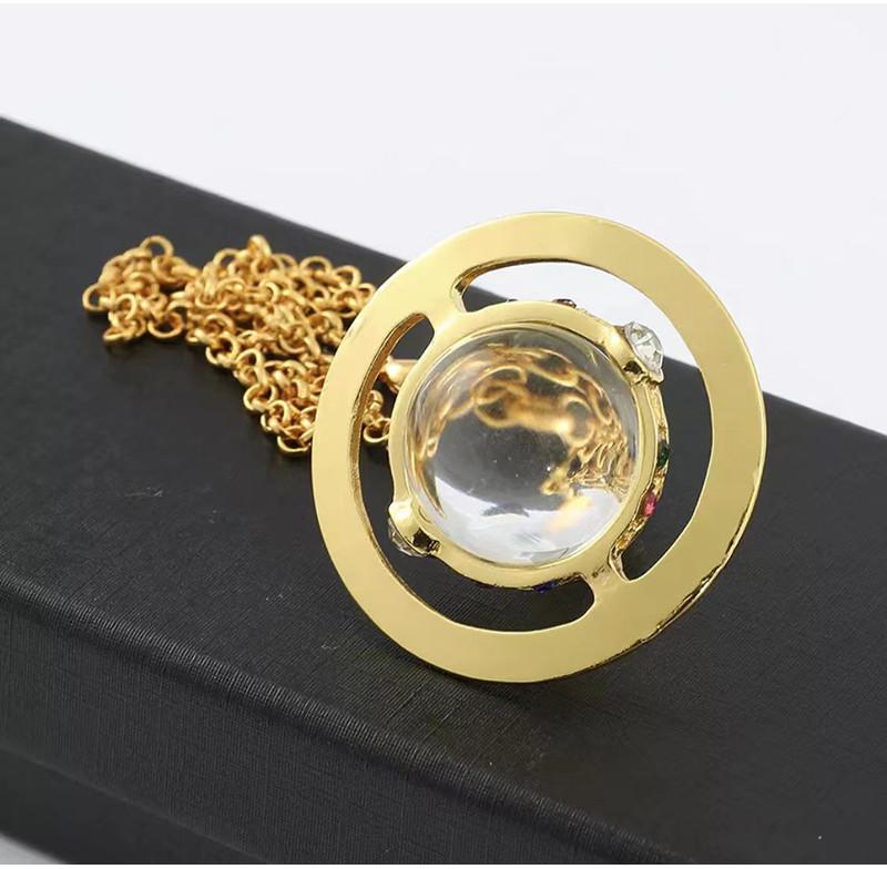 Ожерелье Сатурн Роскошный и Набор серег, изготовленный из материалов премиум-класса