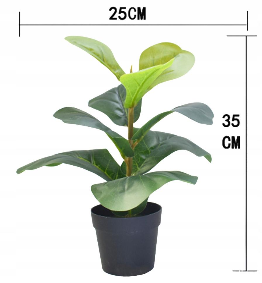 Artificial Flower Plant In A Pot For Home Office Realistic 35Cm Ficuss
