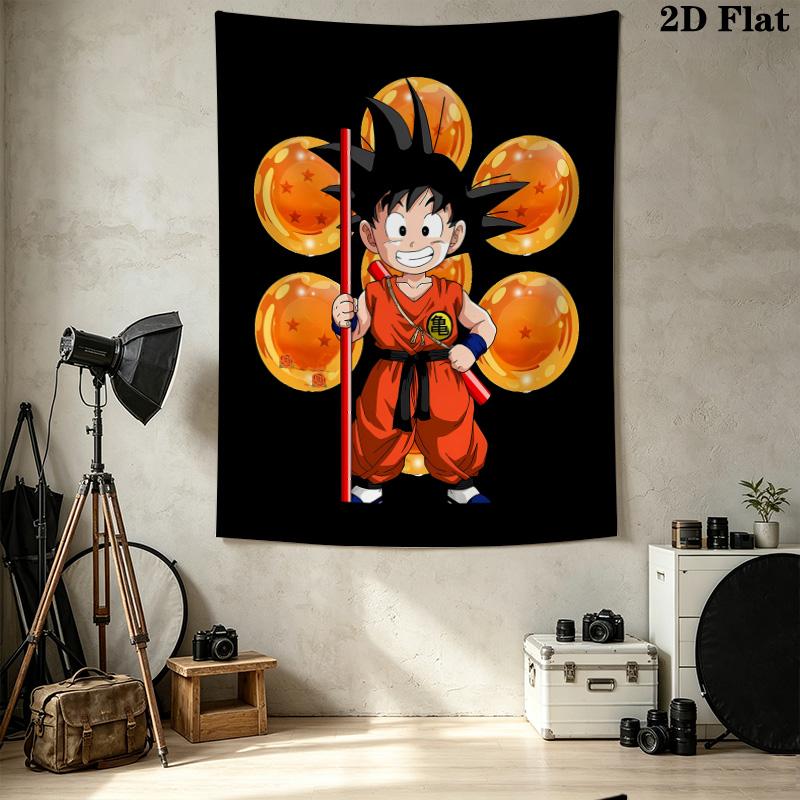 Son Goku Wall Tapestry Aesthetic Wall Hanging Printed Fabric Blanket Decorative Tapestries For Bedroom Living Room Home Decor
