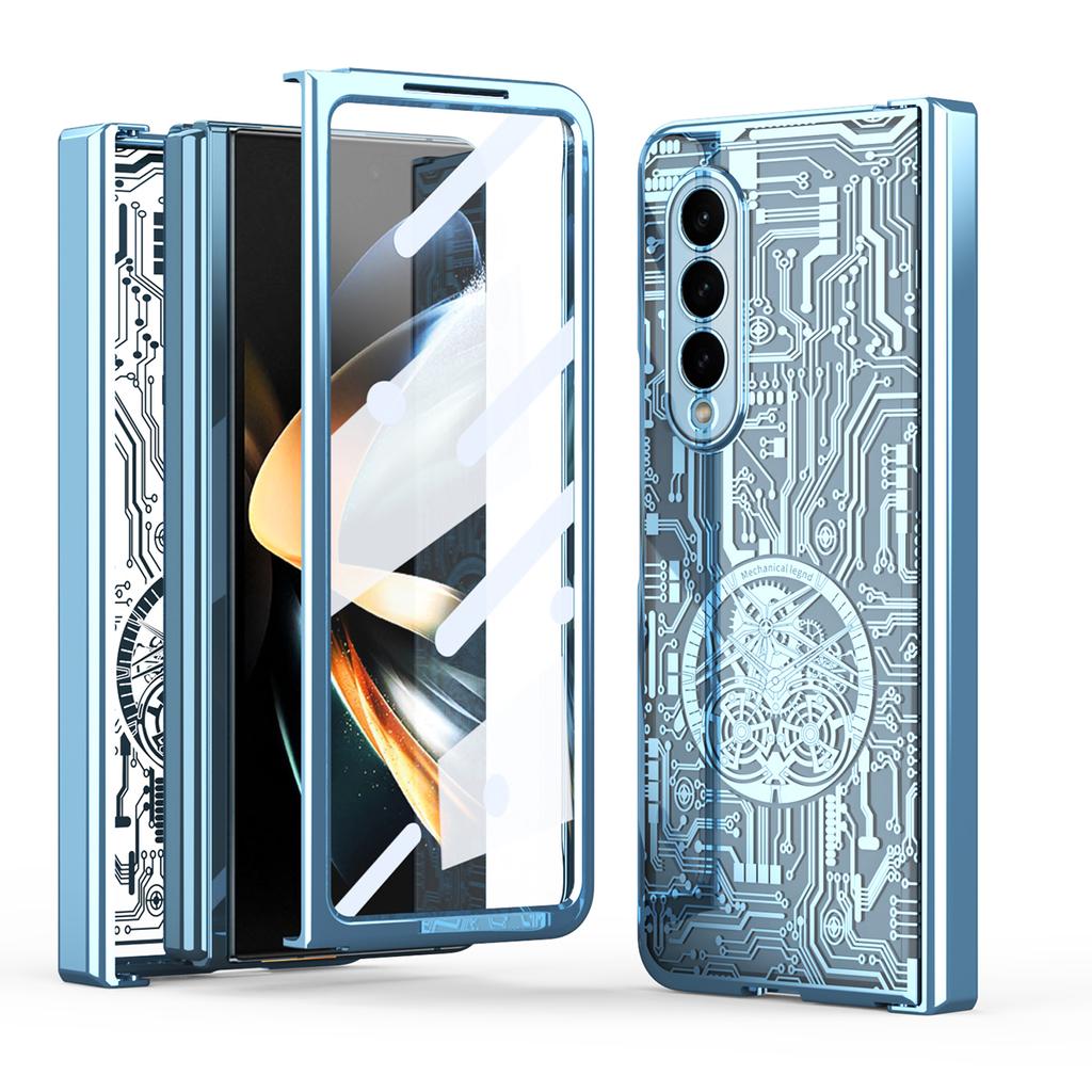 Чехол с защитой от падения на весь корпус для Samsung Galaxy Z Fold 4 Fold4 Fold5 Fold3 Fold 3 5 2 Fold2 Zfold4, пленка из закаленного стекла
