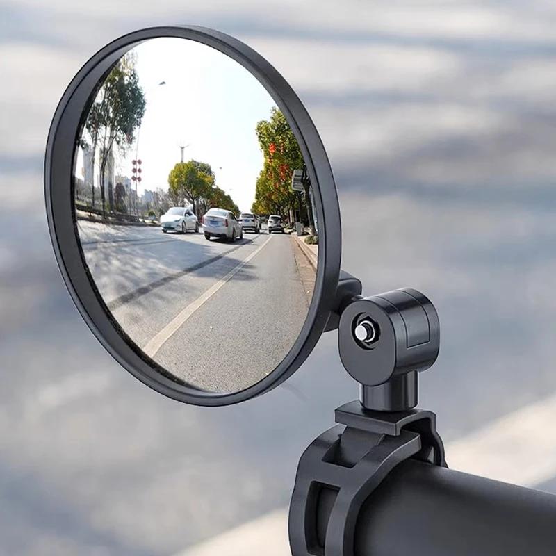 Велосипедное зеркало, зеркало заднего вида на руль для велосипеда, мотоцикла, вращение на 360 градусов, регулируемое для езды на велосипеде, велосипедное зеркало