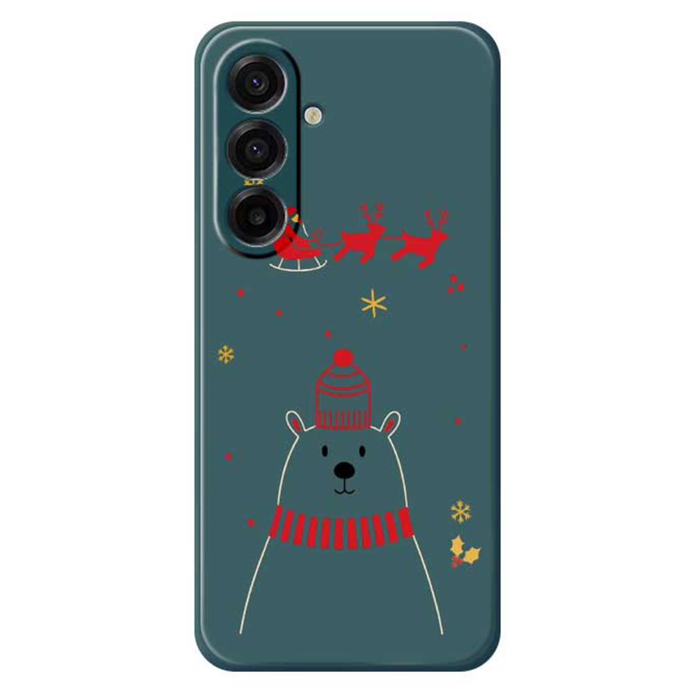 For Samsung Galaxy A17 5G Case Bear Pattern Printing Straight Edge TPU Phone Back Cover